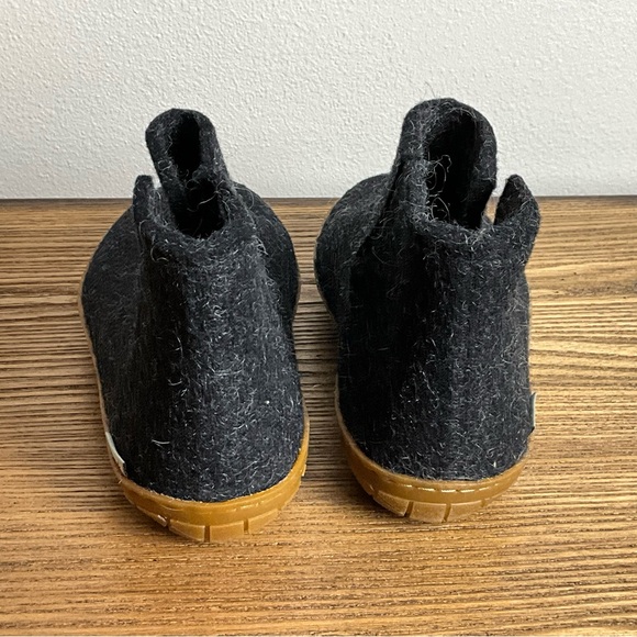 Glerups Charcoal Wool Low Boot Slippers, New in Box - Picture 4 of 8